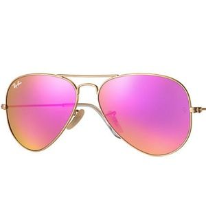 Ray Ban Aviator Polarized Cyclamen Flash Glasses